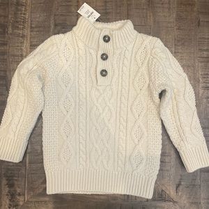 GAP Boy Toddler Cable-Knit Sweater in Cream - Size 2T